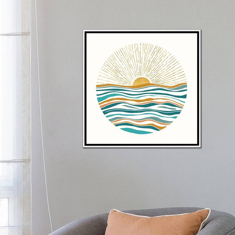iCanvas "The Sun and The Sea II" by Modern Tropical Framed Canvas Print