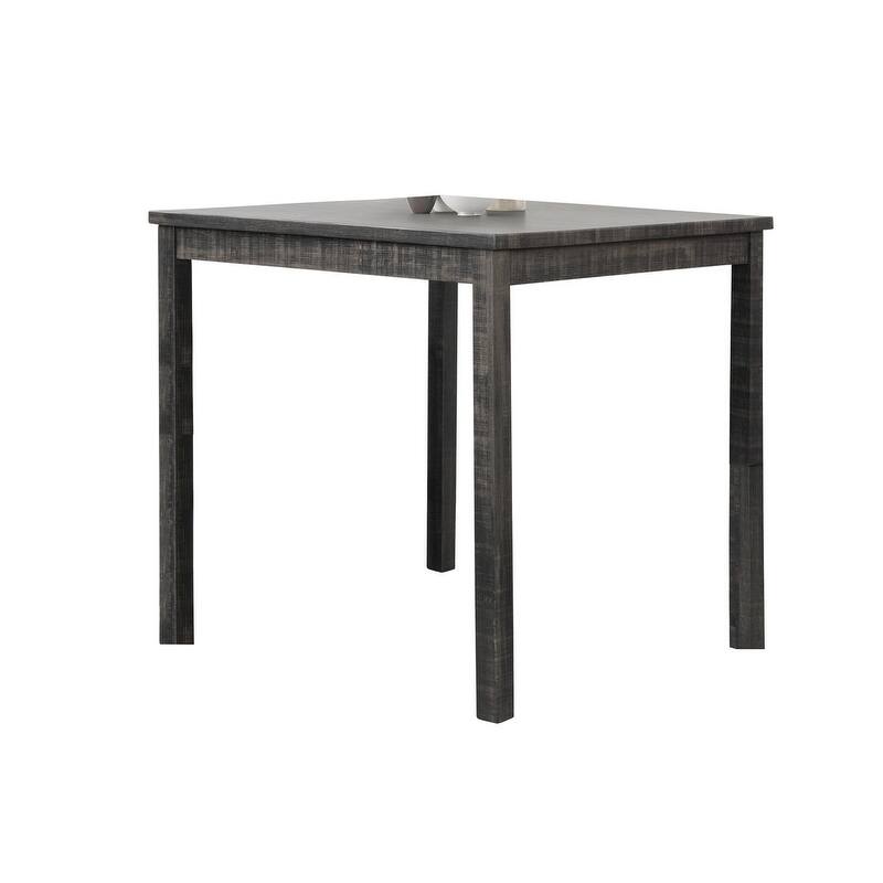 Best Master Furniture Wood Square 36 x 36 Counter Height Rustic Table with Natural Finish - Black Charcoal