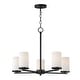 preview thumbnail 1 of 6, Maxim 10286 Lateral 5 Light 24" Wide Pillar Candle Pendant Black