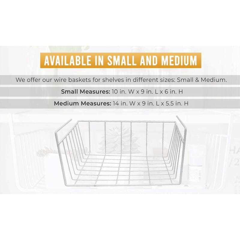 Ybmhome Medium Under Shelf Storage Organizer Wire Basket