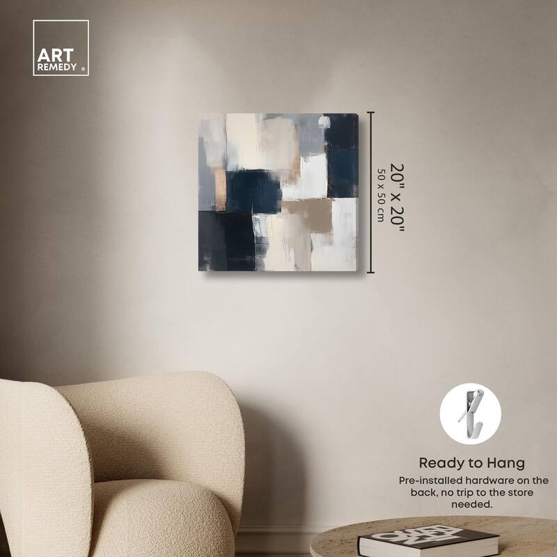 Blue Mood Depth III Canvas by Art Remedy, Gallery Wrapped