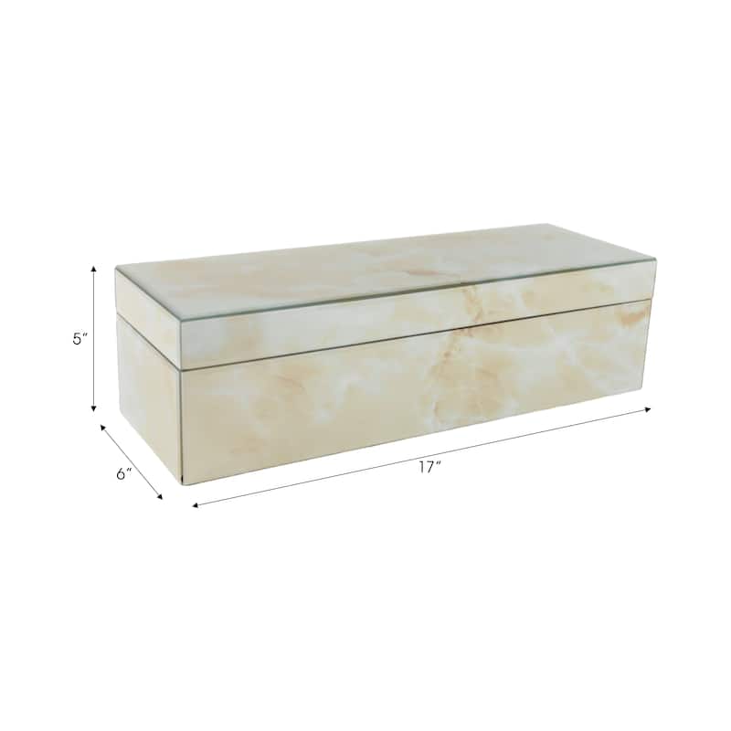 Classic Decorative Storage Box with Lid - 17" x 6" x 5"