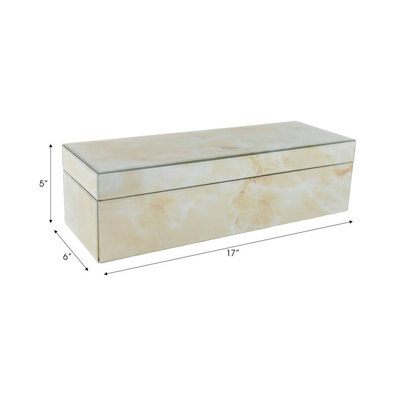 Classic Decorative Storage Box with Lid - 17" x 6" x 5"