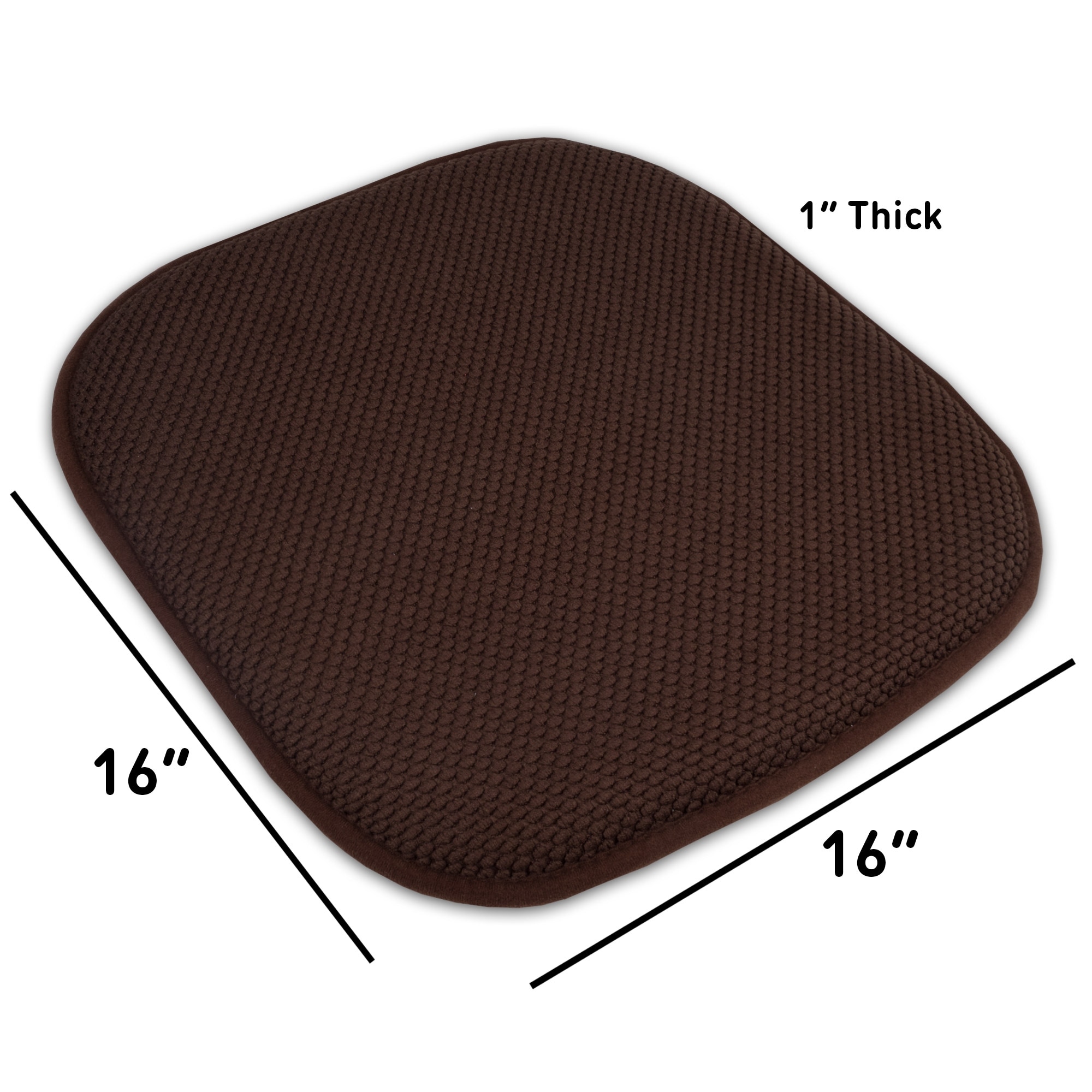 16 in. Square Non slip Memory Foam Seat Cushions 2 OR 4 16 X 16 Bed Bath Beyond 10295231