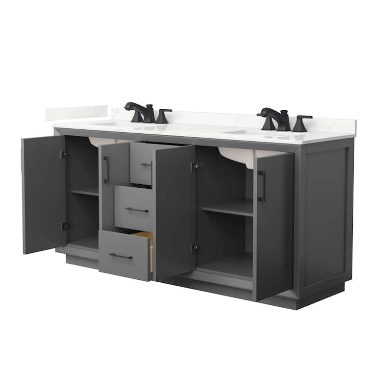 Wyndham Collection WCF414172D-QTZ-US3MXX Strada 72" Free Standing