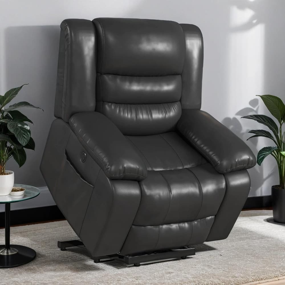 Faux Leather Power Lift Recliner Chair for Elderly People