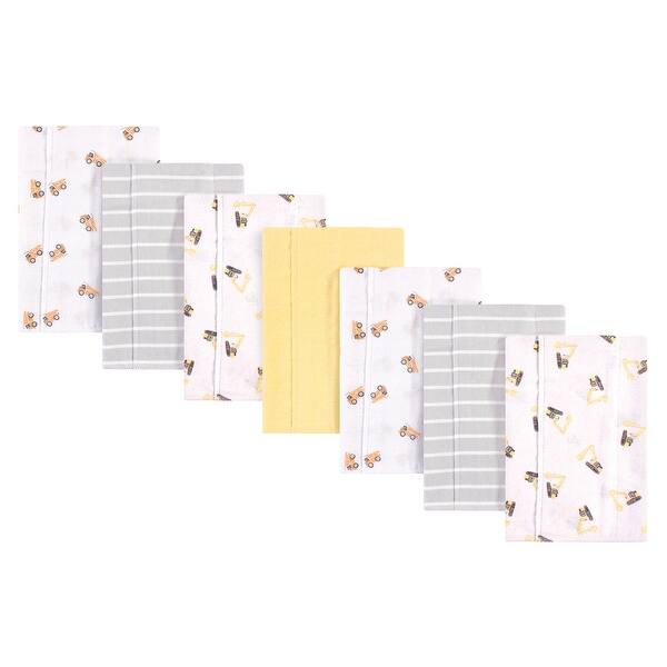 slide 1 of 1, Hudson Baby Infant Boy Cotton Flannel Burp Cloths 7pk, Ya Dig, One Size - Ya Dig - One Size One Size - Ya Dig
