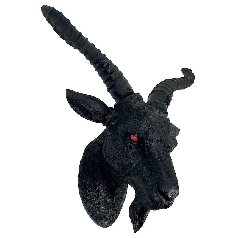 Black Baphomet Lucifer Goat Head Sabbatic Occult Wall Hanging Decor
