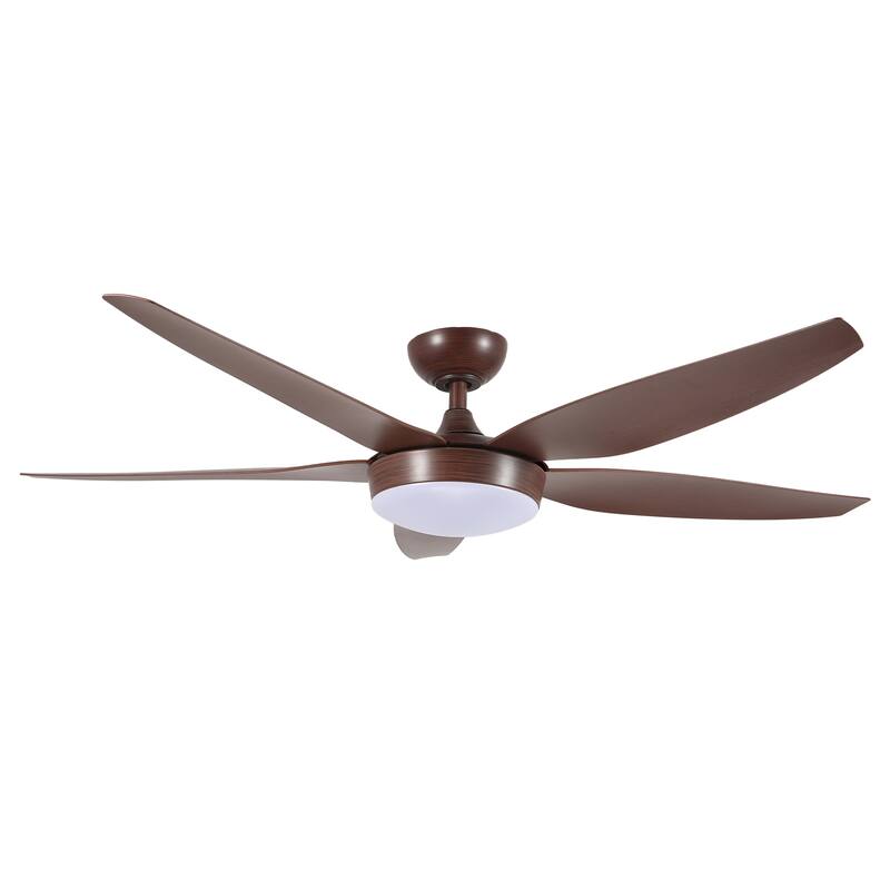 56'' Neutral Red Indoor Ceiling Fan with Light Remote