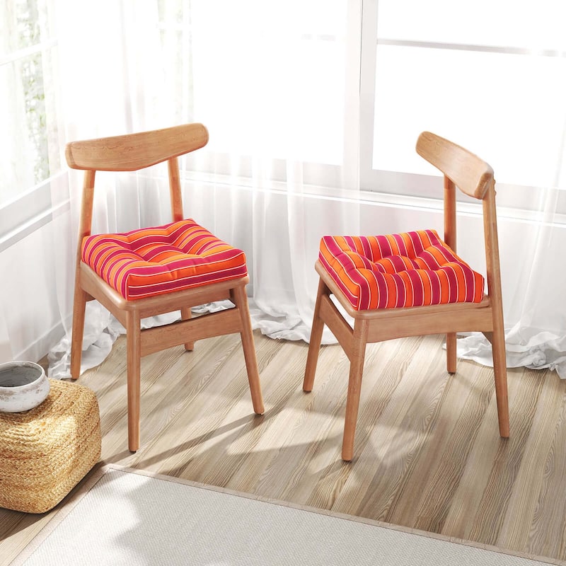 Costway 2 PCS 21'' x 21'' Patio Chair Seat Cushion Pads Indoor/Outdoor