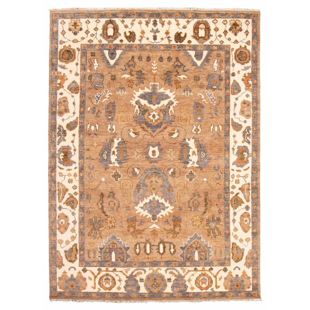 ECARPETGALLERY Hand-knotted Jules Serapi Brown Wool Rug - 8'10 x 12'0