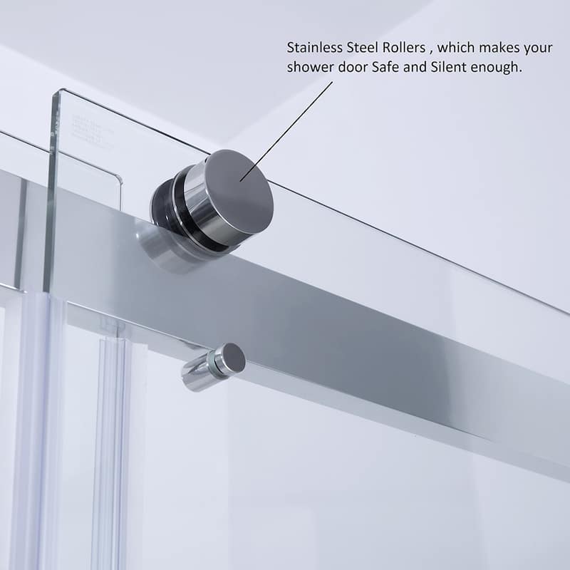 Spezia 60" W x 58" H Double Sliding Frameless Tub Door in Matt Black - 60" W x 58" H