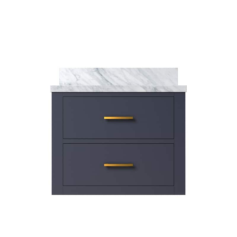 Castor Bath Vanity with Acrylic Top and Sink - 24 inch - Blue