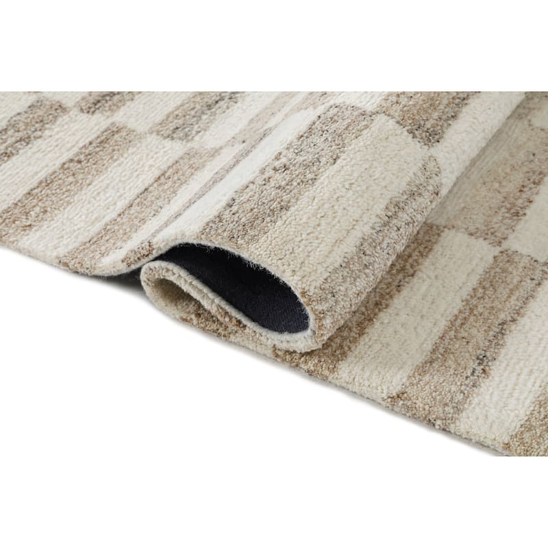 Terra by Obeetee Dunes Steps Neutral Rug