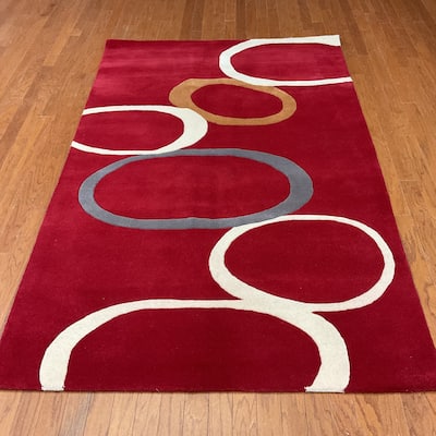 HERAT ORIENTAL Handmade Tibetan Wool Rug - 5' x 8'