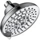 preview thumbnail 1 of 6, 6-Spray Patterns High Pressure Shower Head 5" Rain Fixed Showerhead, Anti-Clogging Nozzles, Stainless Steel Chrome