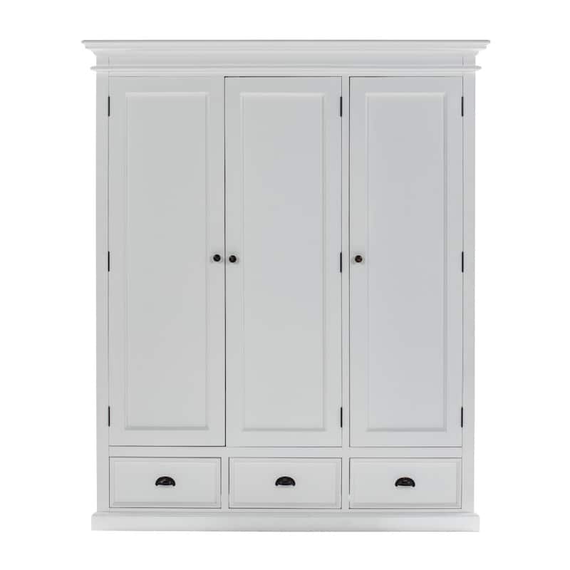 HomeRoots 62" Off White Solid Wood Frame Standard Curio Cabinet With Six Shelves