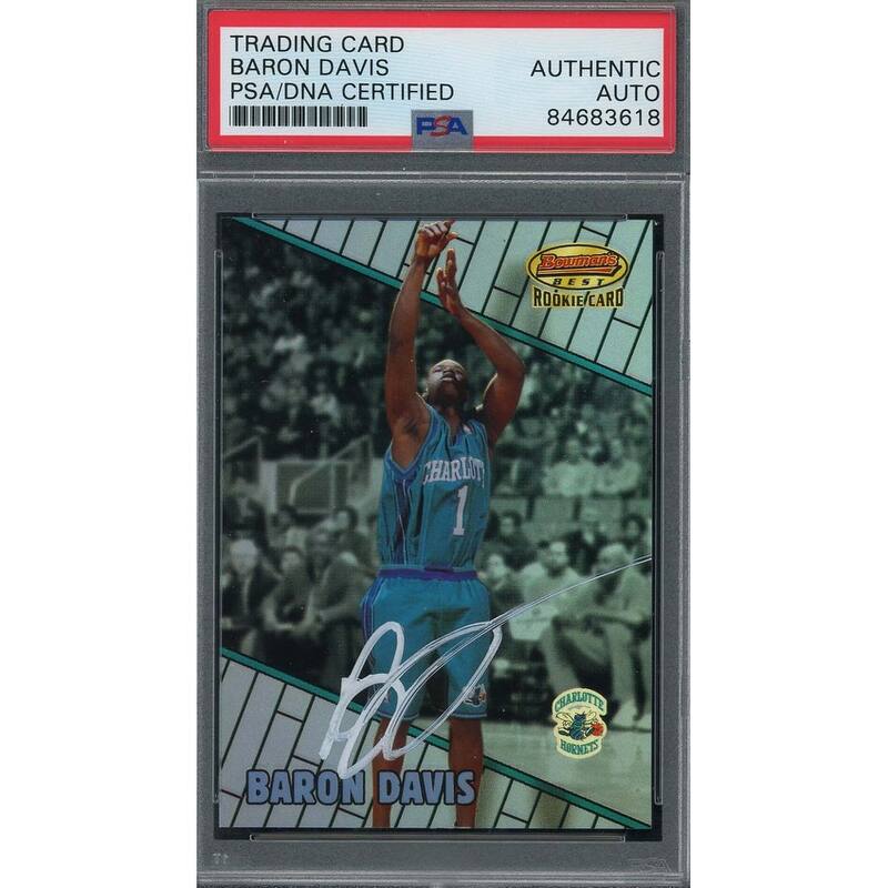 Baron Davis Autographed 1999 BowmanΓÇÖs Best Refractor Rookie Card #103 Auto PSA - 8'6" x 11'6"