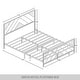 preview thumbnail 19 of 19, CraftPorch Classic Geometric Slat Metal Platform Bed