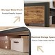 preview thumbnail 14 of 23, Full/Queen/King Size Metal Bed Frame with 4 Storage Drawers and Wood Headboard