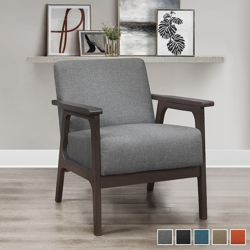 Roweena Wood Arm Accent Chair