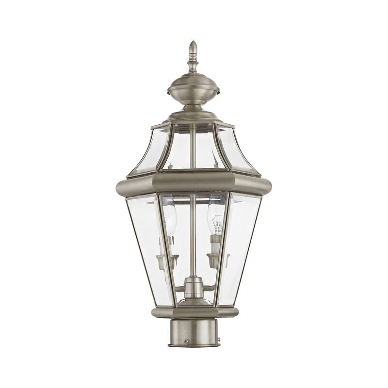 Livex Lighting Georgetown 2 Light 21" High Outdoor Single Head Post