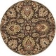 preview thumbnail 85 of 85, Livabliss Caesar Updated Traditional Oriental Area Rug 8' x 8' - Dark Brown - Round