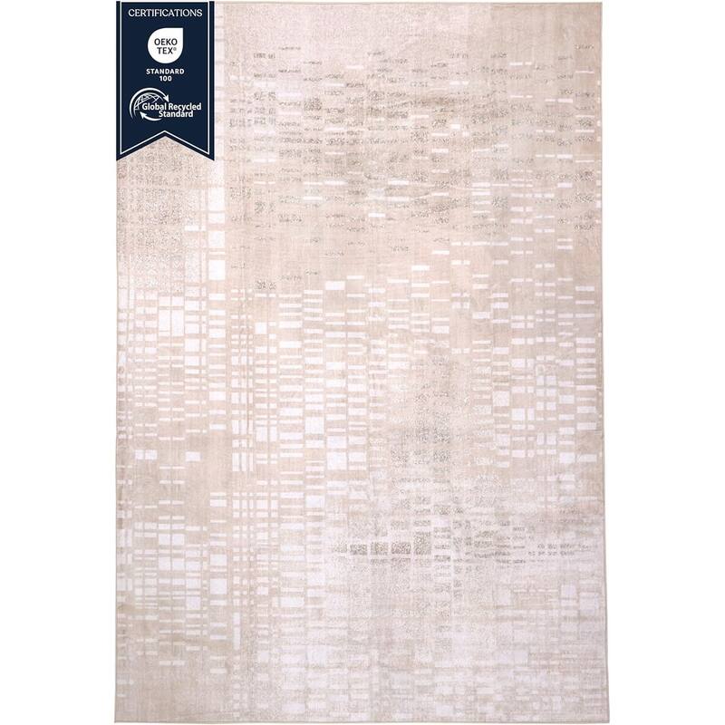 Delara Machine Washable Area Rug, Soft & Durable, Non-Slip Backing, Eco- Friendly GRS certified.