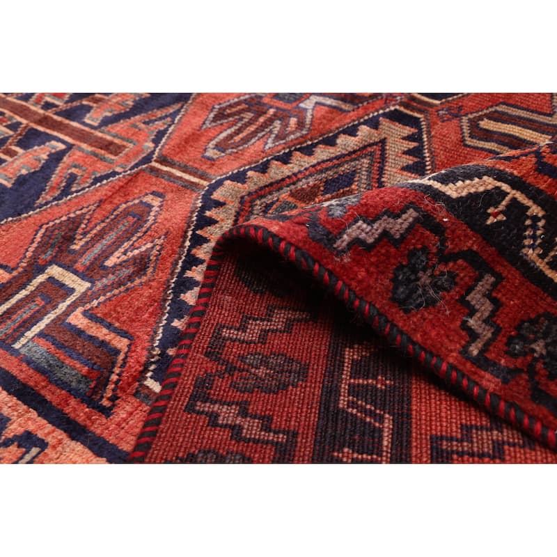 ECARPETGALLERY Hand-knotted Melis Vintage Dark Red Wool Rug - 5'3 x 6'4