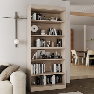 100% Solid Wood 6-Shelf Bookcase with Optional Doors by Palace Imports