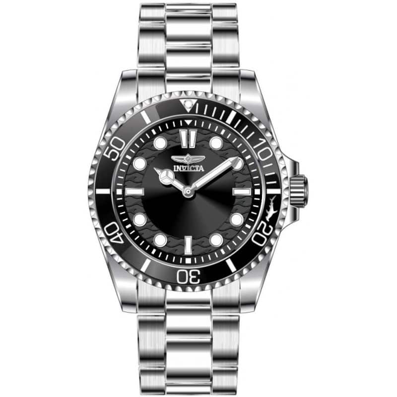 INVICTA Men's 49693 Pro Diver Quartz PC20S Brass Dial Watch - Black