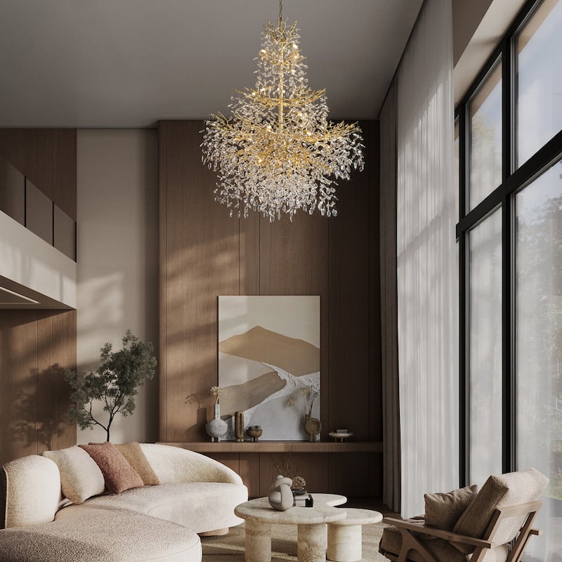 KAYLA 39.3-90.5in HorseshoeMountain ShapeChandelier