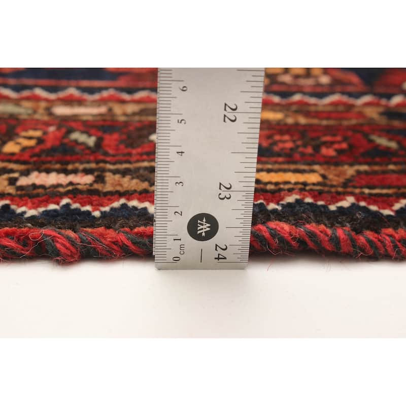 ECARPETGALLERY Hand-knotted Andelz Red Wool Rug - 3' 6" x 10' 3"