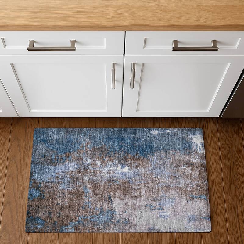 Premium Washable Super Soft Abstract Chic Mayfield Rug - Brown - 1'8" x 2'6"