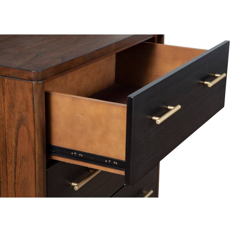 Alpine Furniture Belham 3 Drawer Small Chest in Dark Walnut (Brown)