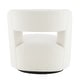 preview thumbnail 24 of 25, Swivel Barrel Chair with Soft Teddy Fabric, Comfy Round Accent Chair for Living Room