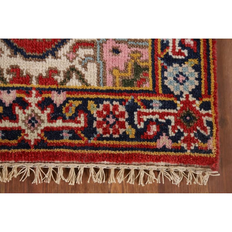 Geometric Heriz Serapi Accent Rug Handmade Traditional Wool Carpet - 2'0" x 3'0"