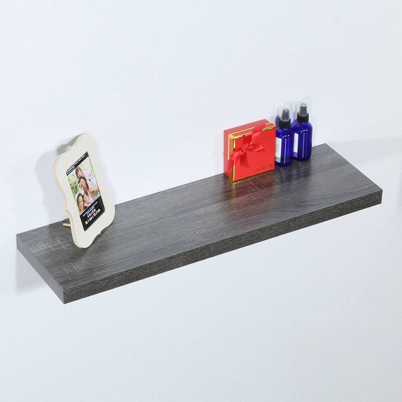 Modern and Contemporary Black Oak Floating Shelf - 31.5*9.25*1.5 inches