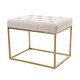 preview thumbnail 52 of 74, Upholstered Tufted Velvet Ottoman, Modern End of Bed Bench with Golden Metal Frame, Entryway Footrest Stool