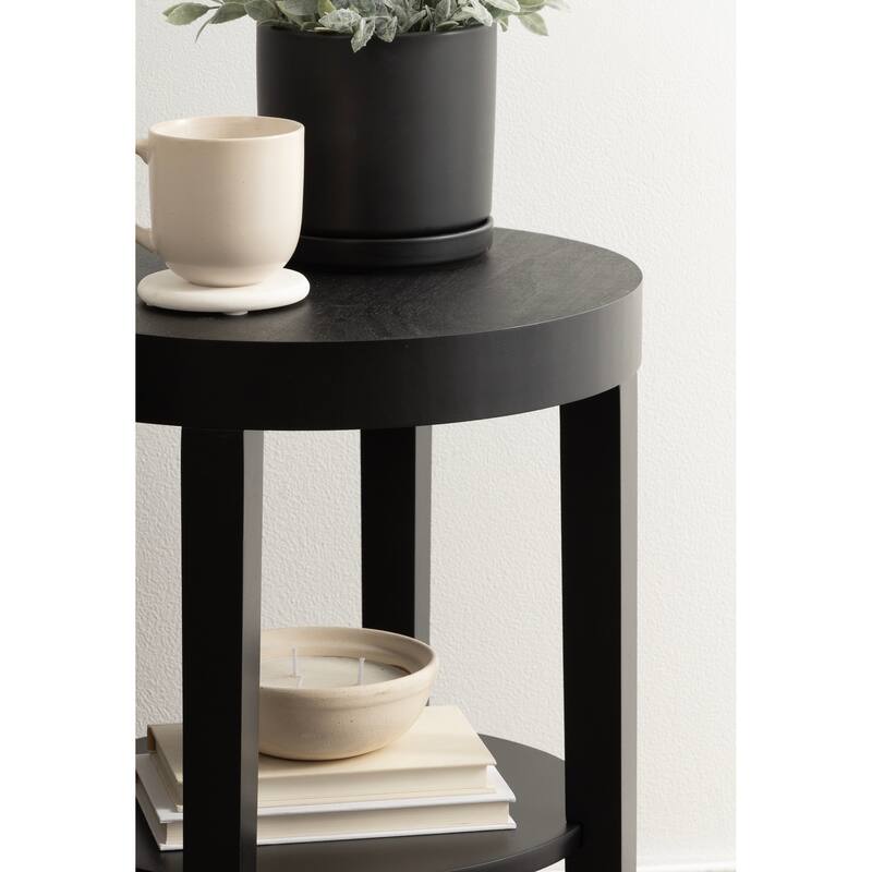 Kate and Laurel Talcott Round Wood Side Table