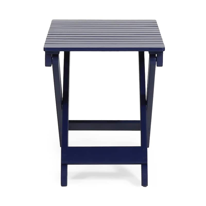 Outdoor Folding Wooden Side Table 15"D x 22.75"W x 18.25"H