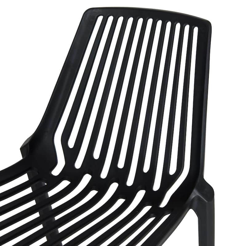 LeisureMod Acken Mid-Century Modern Plastic Dining Chair, Set of 4 - 30.7"