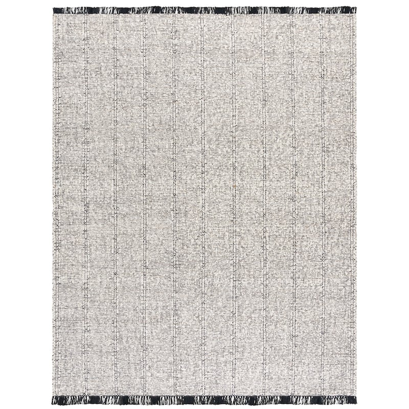 SAFAVIEH Handmade Manhattan Dorina Contemporary Wool Rug - 8' x 10' - Ivory/Black