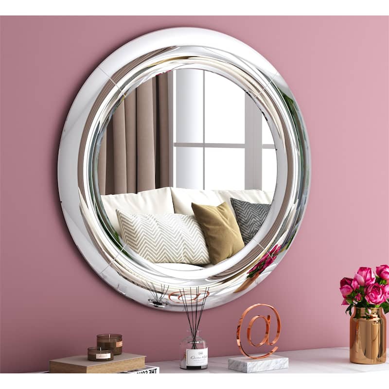 Round Glass Wall Mirror