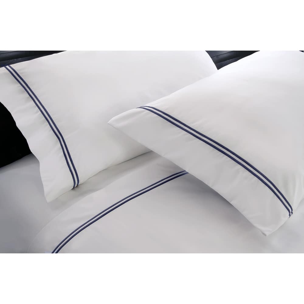 Hotel Suite 4-piece 1200 Thread Count Cotton-rich Embroidery Bed Sheet Set