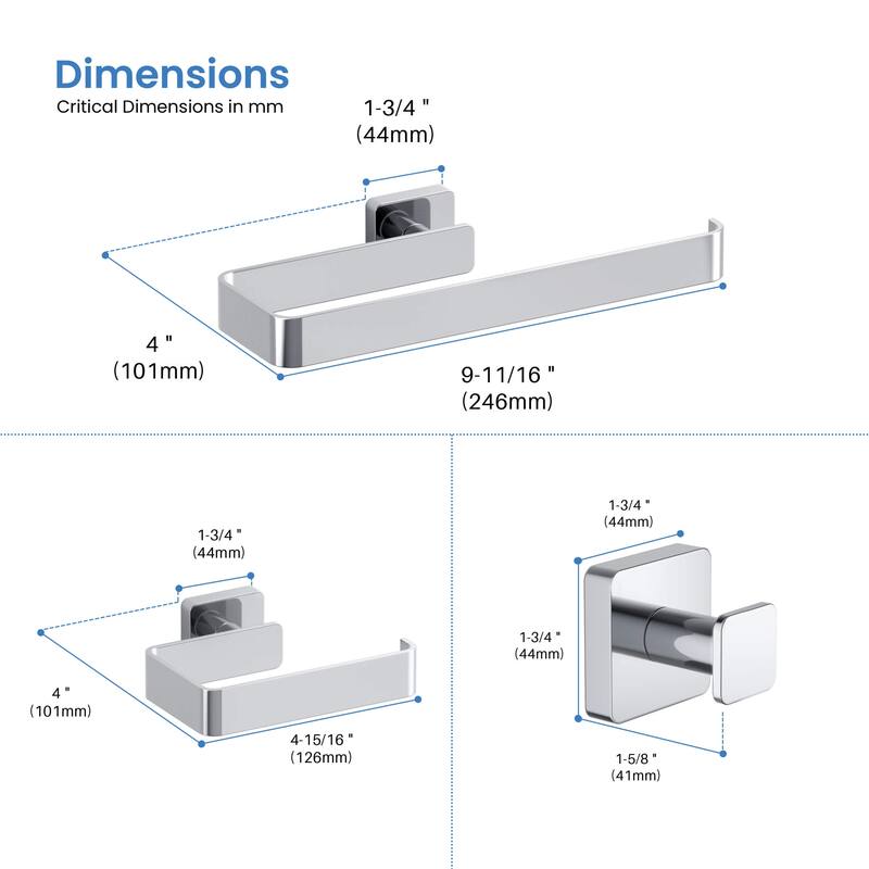 Blaze 4 Piece Bathroom Hardware Set