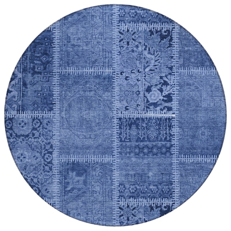 HomeRoots Patchwork Transitional Rectangle Outdoor Rug
