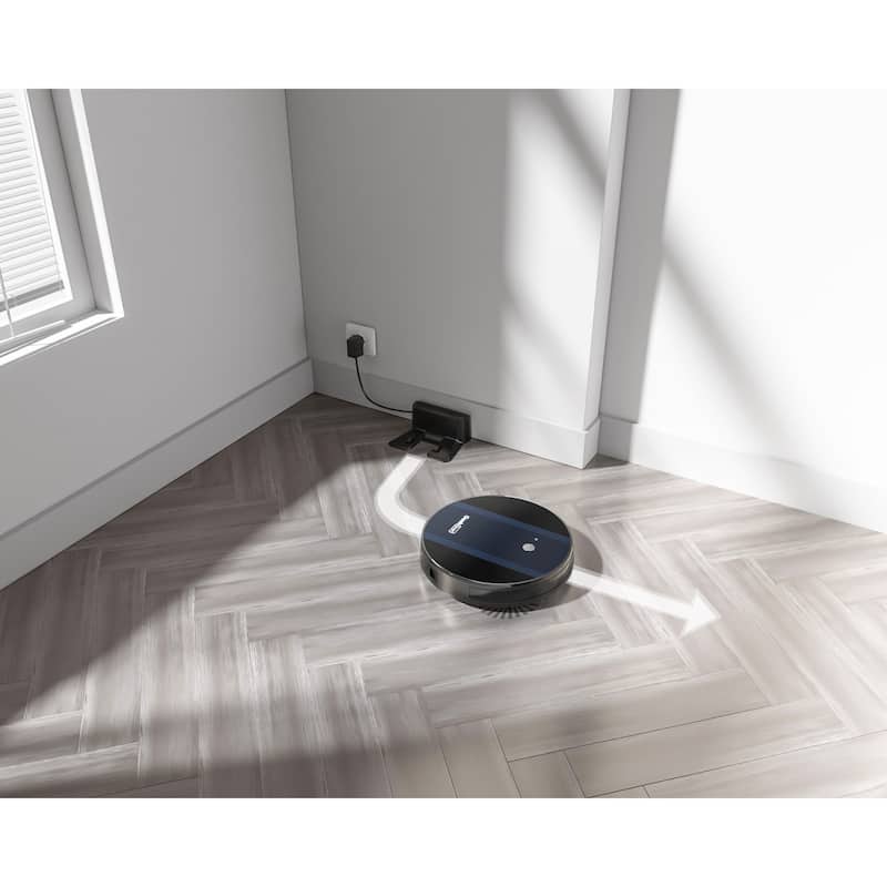 Anmytek Ultra-Thin Smart Robot Vacuum Cleaner 1800Pa Strong Suction Self-Charging Wi-Fi App Control 100min Runtime