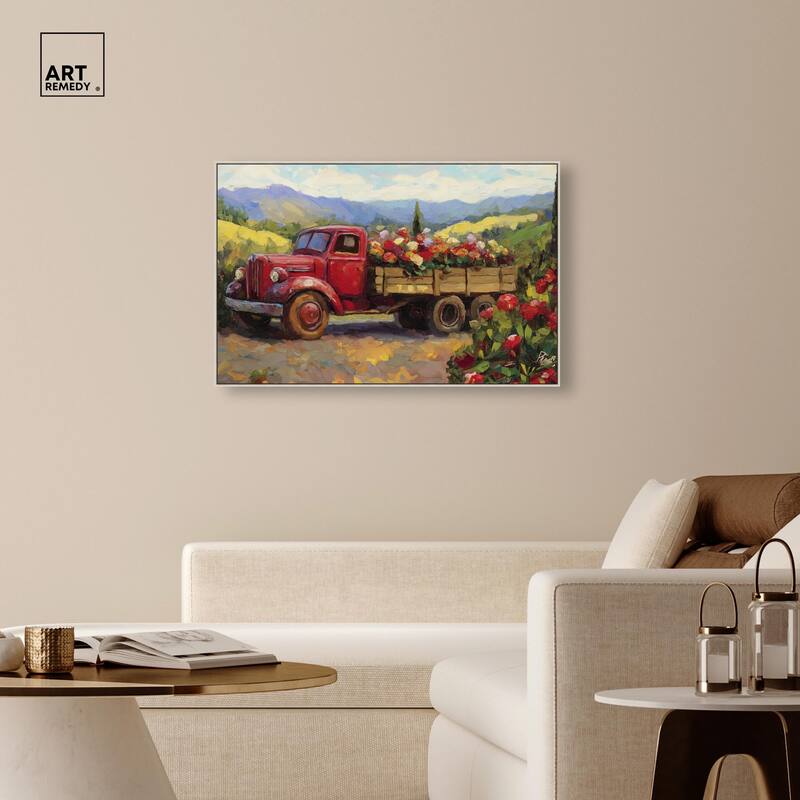 Flowers in Transit II Canvas by Art Remedy