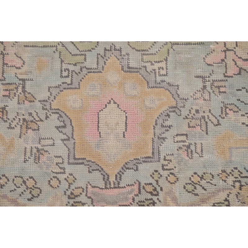 Antique Distressed Tabriz Persian Rug Home Decor Handmade Wool Carpet - 6'5" x 9'7"